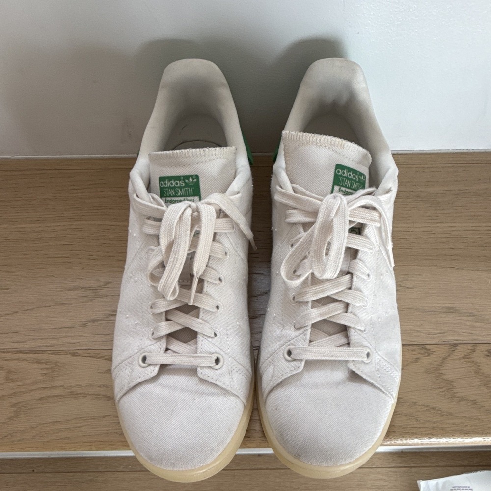 adidas Stan Smith Primeblue Cloud White/Green Low Top Lace Up Sneakers US 9 - Picture 2 of 6